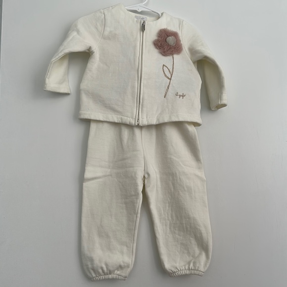 Il Gufo Matching Sweat-set size 12M with faux-fur appliqué